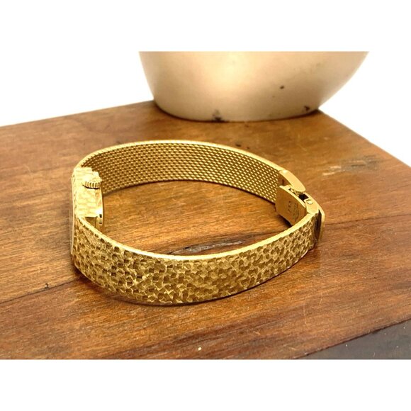 Longines Womens Watch 18k Yellow Gold Textured Vintage 1974 Swiss Hand Wind 15mm - Picture 11 of 16